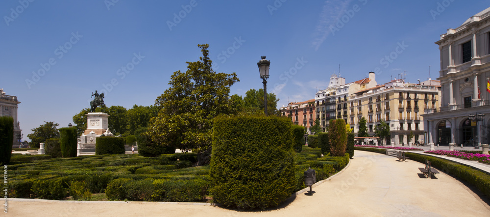 Fototapeta premium Panorama Plaza de Oriente Madrid