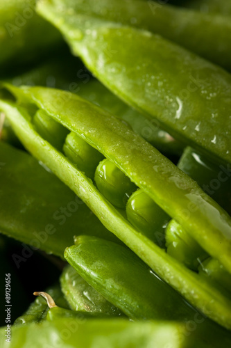 Fototapeta Naklejka Na Ścianę i Meble -  Organic Green Sugar Snap Peas