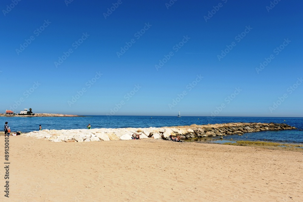 The beach area of the city  in Torrevieja.