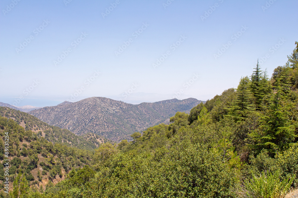 Вид горного Кипра.