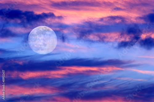 Moon Clouds Skies