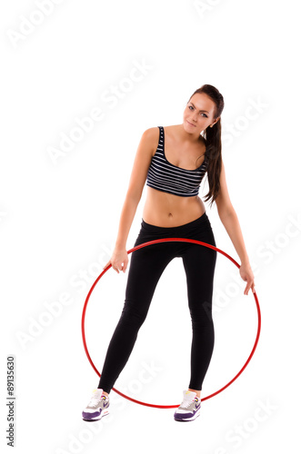 girl with hula hoop