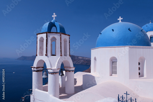 Santorini blue and white church, Oia, Santorini, Greece