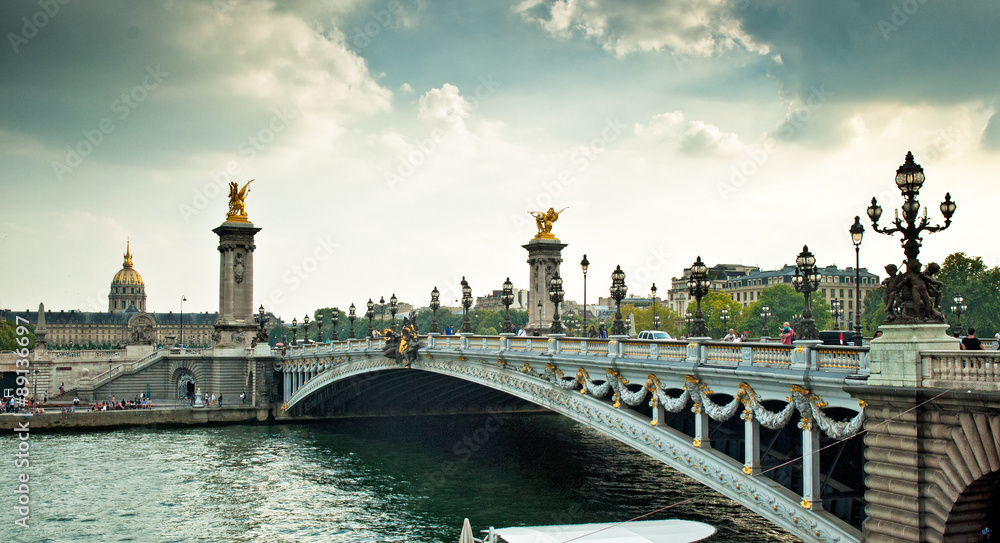 Alexandre III Bridge in Paris, France