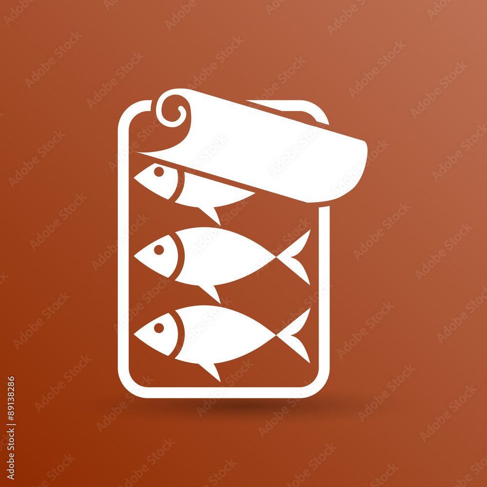 vector icon for tin fish can with ring pull vector icon for tin fish can with ring pull