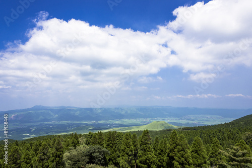 阿蘇山より米塚と外輪山