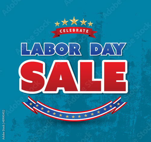 Celebrate labor day sale poster. Vector illustration. Can use for promotion for Labor day.