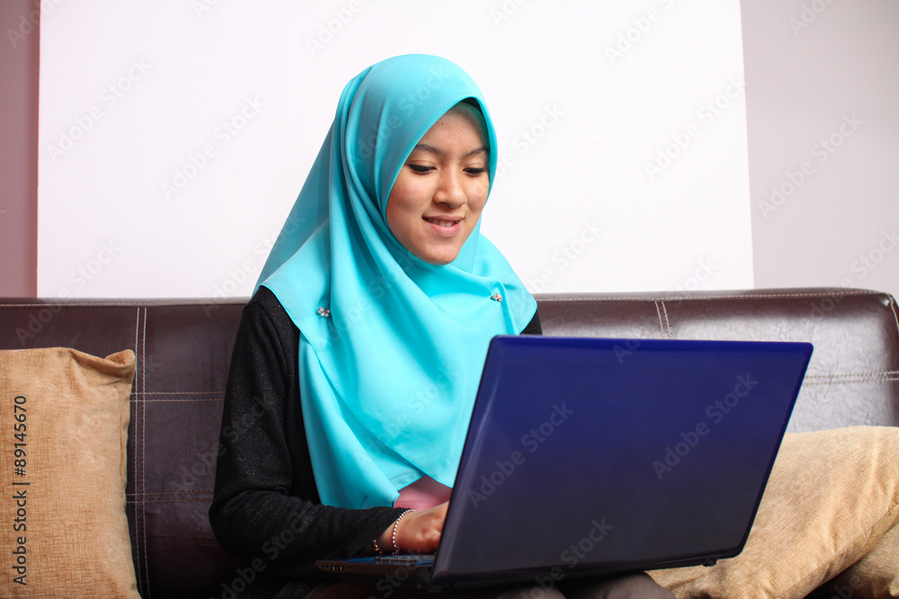 muslim women using laptop muslim women using laptop