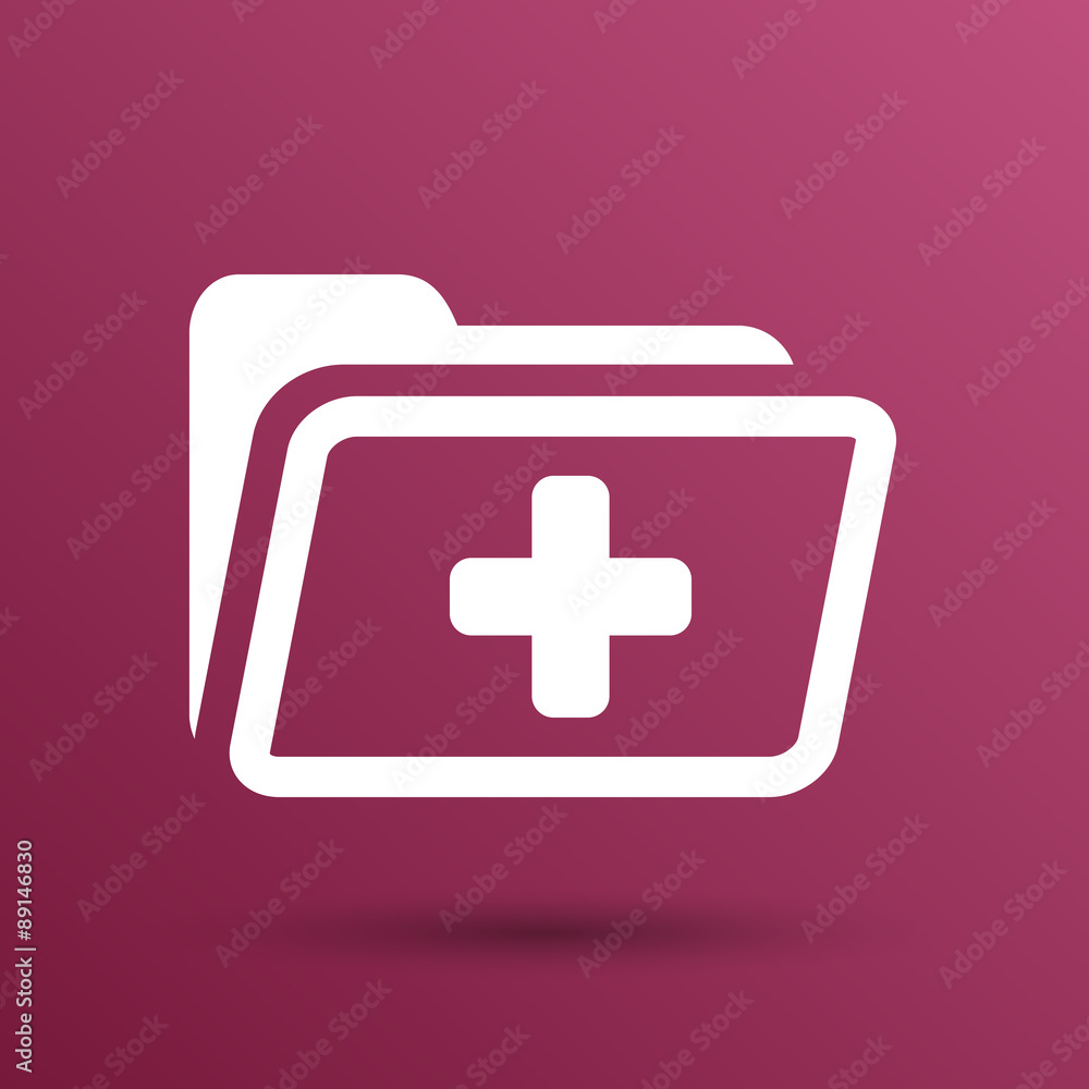 Medical health record folder flat icon for healthcare Medical health record folder flat icon for healthcare