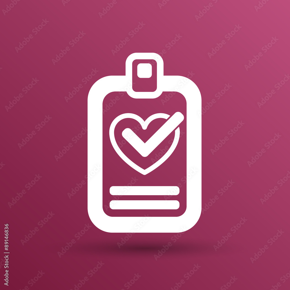 heart and tick icon health medical sign symbol heart and tick icon health medical sign symbol