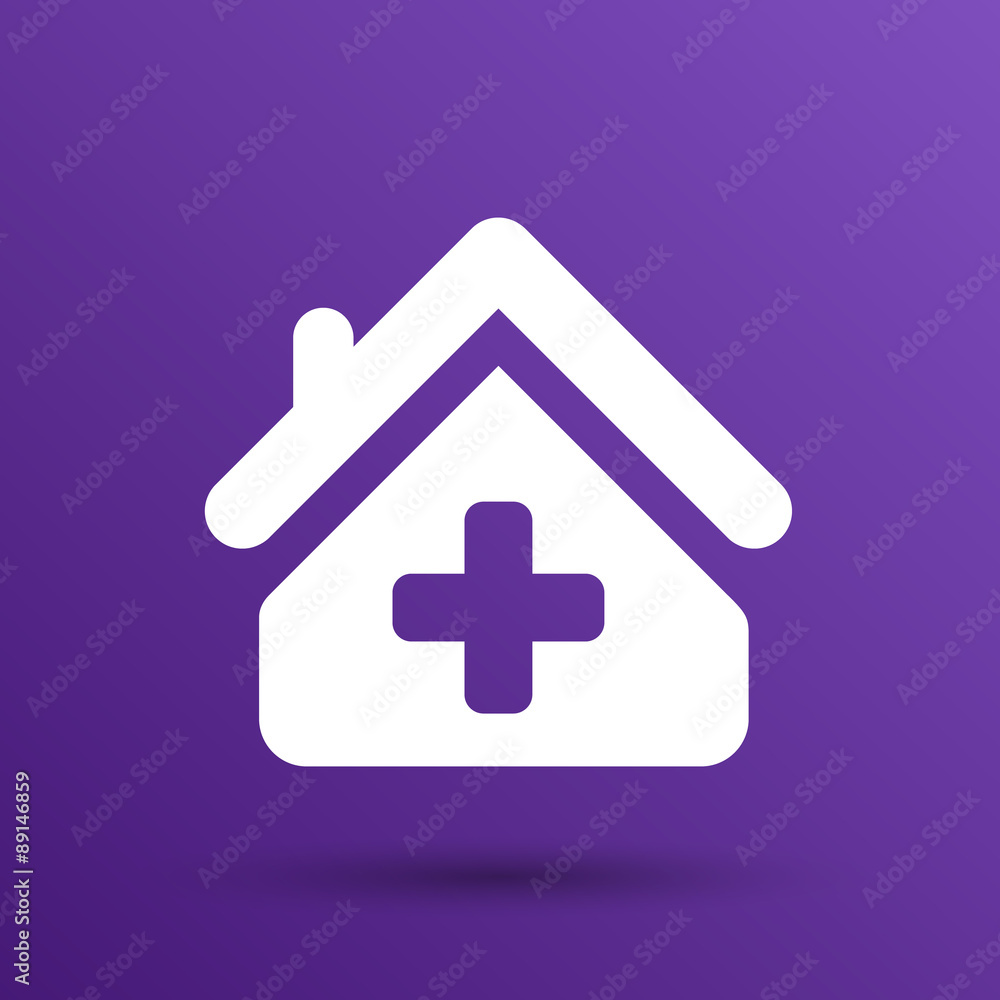 Fototapeta premium Medical hospital sign icon Home medicine symbol