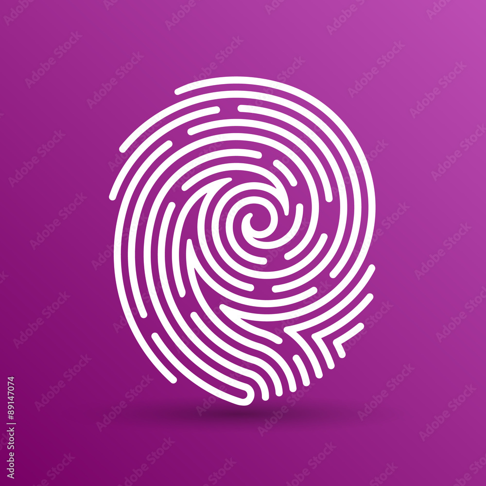 Fingerprint icon finger print vector id theft macro stamp Fingerprint icon finger print vector id theft macro stamp