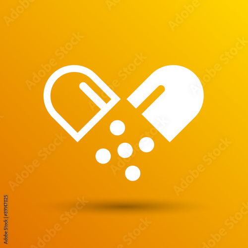 pill icon tablet pain chemistry aspirin isolated 
