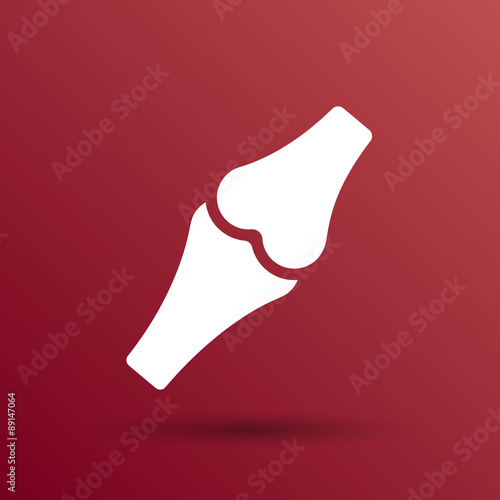 Knee joint sign vector icon bone knee health human medical