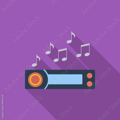Car radio icon.