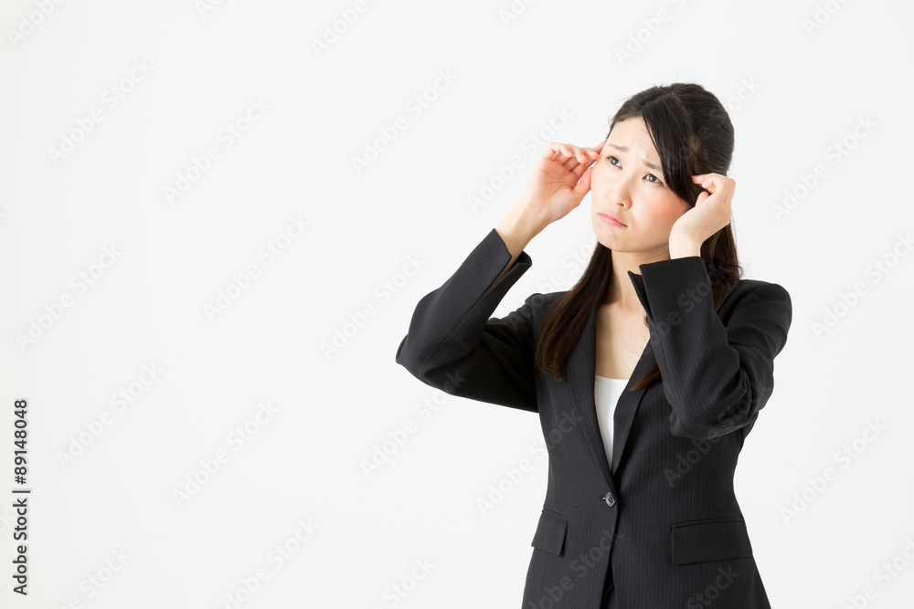 asian businesswoman on white background asian businesswoman on white background