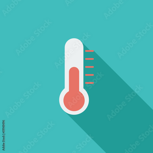 Thermometer flat icon.