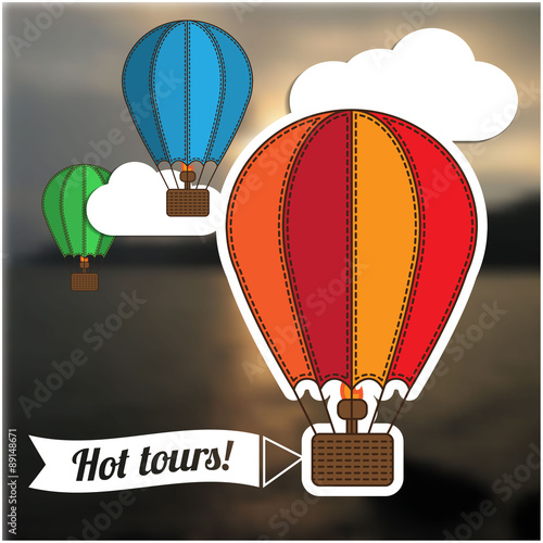 Hot tour template, the flying balloon