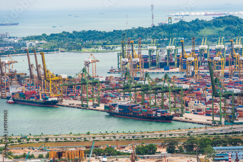 The port of Singapore. It's the world's busiest transshipment port and the world's second busiest port in terms of total shipping tonnage