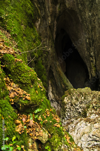 Hidden mountain caves at Miroc mountain, Djerdap national park
