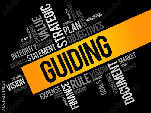 Guiding word cloud, business concept