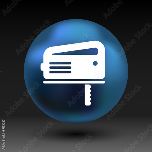 Cutting fretsaw symbol appliance icon Vector illustration