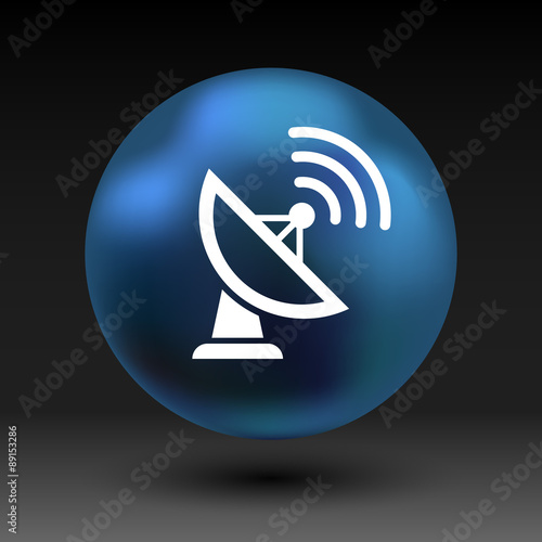 Radar Vector icon satellite dish tv technology