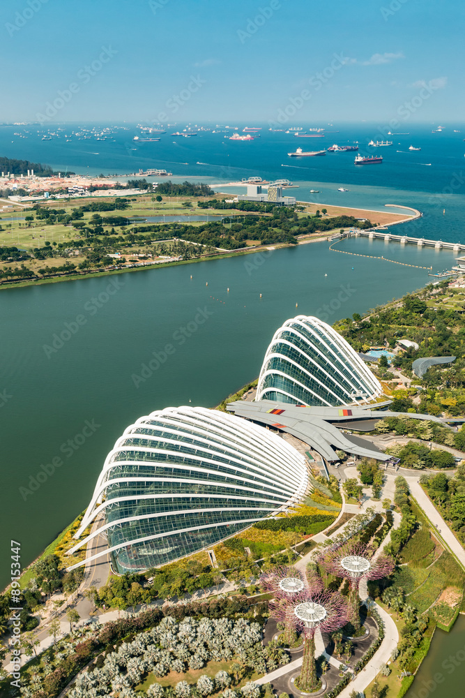 Fototapeta premium Aerial view of beautiful Singapore