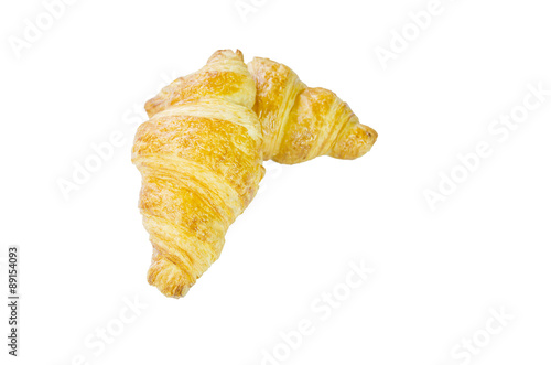 Fresh Butter Croissant on white background