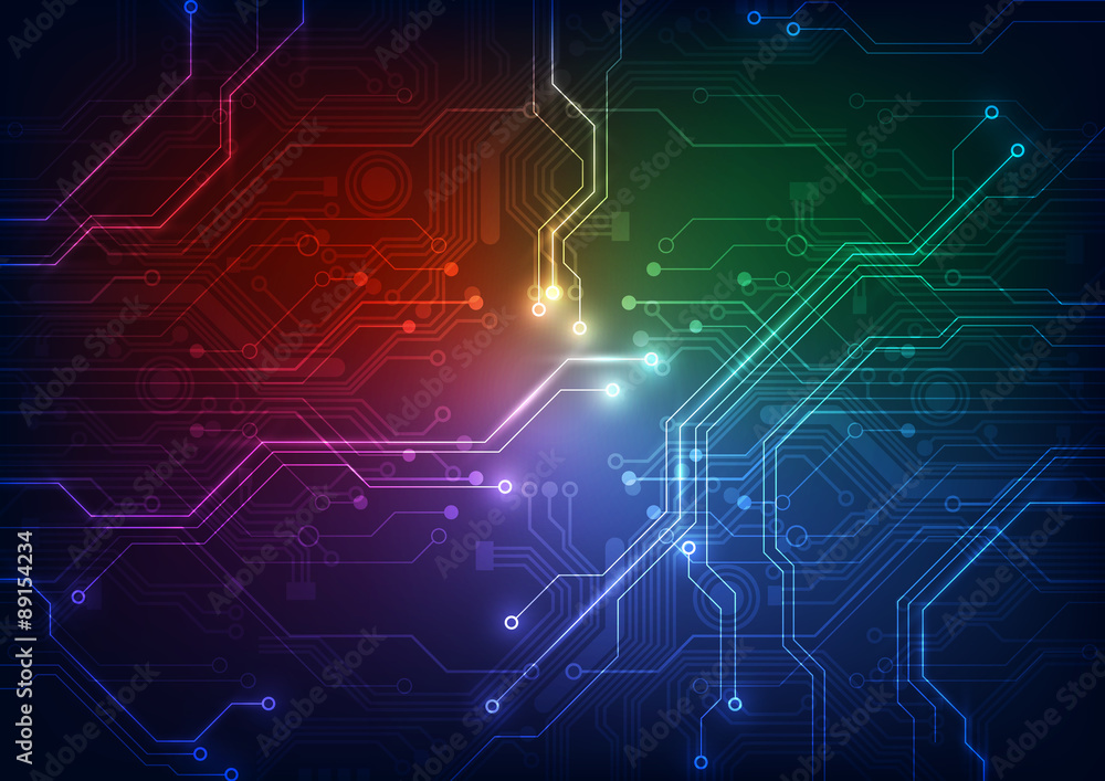 abstract circuit board technology vector background