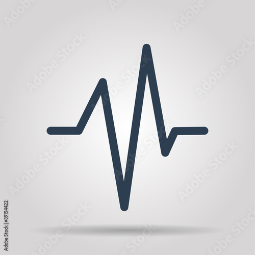 Heart beat, Cardiogram, Medical icon - Vector