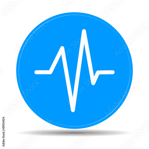 Heart beat, Cardiogram, Medical icon - Vector