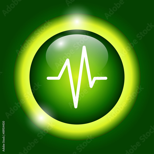 Heart beat, Cardiogram, Medical icon - Vector