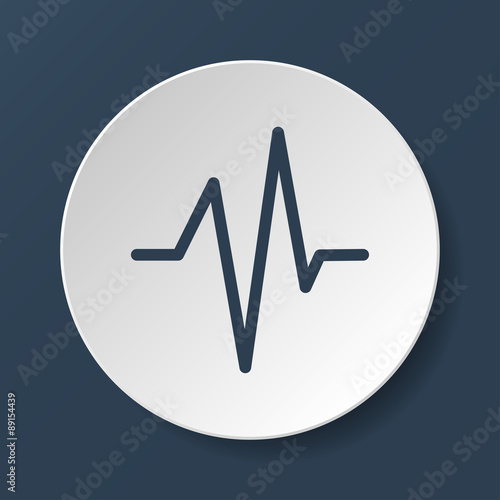 Heart beat, Cardiogram, Medical icon - Vector