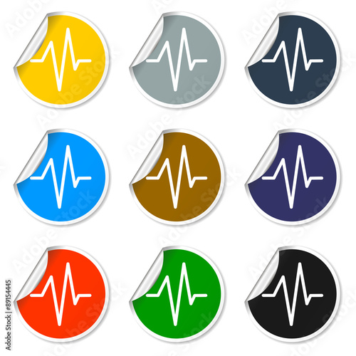 Heart beat, Cardiogram, Medical icon - Vector