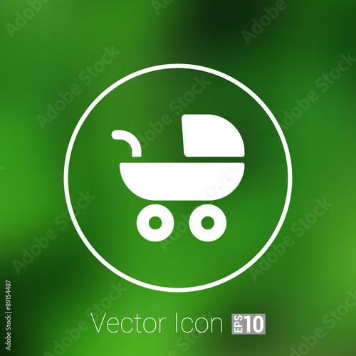 baby stroller icon, maternity wheel illustration born pram