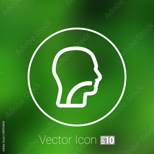 Ear, nose and throat symbol - vector illustration