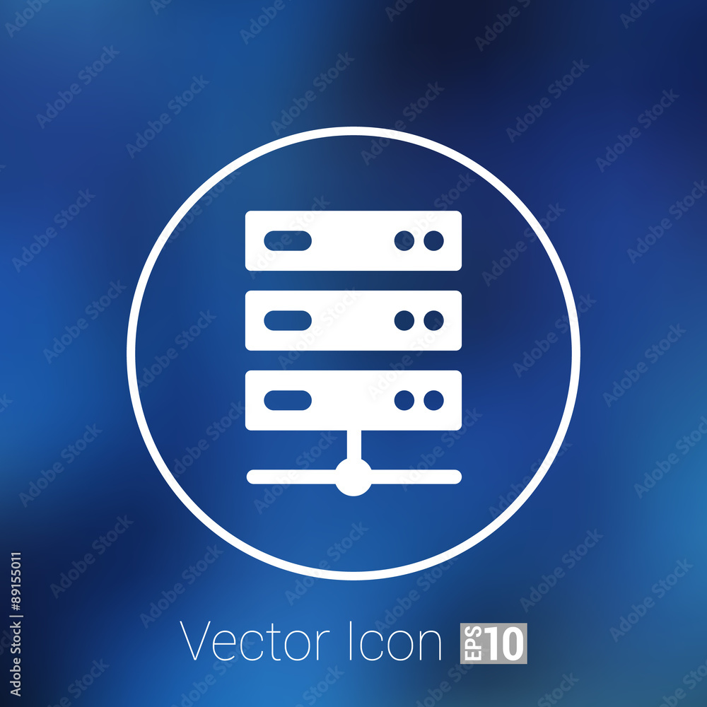 Flat Computer Server system icon vector illustration Flat Computer Server system icon vector illustration