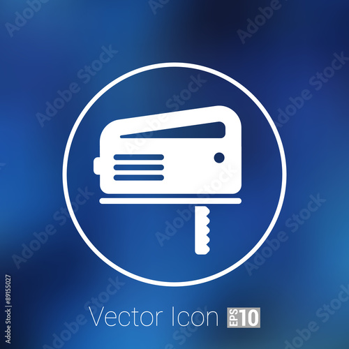 Cutting fretsaw symbol appliance icon Vector illustration