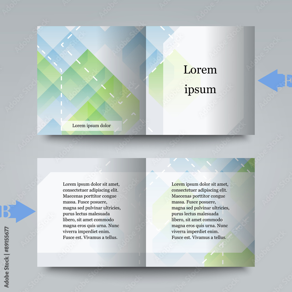 Naklejka premium Brochure template with abstract background.