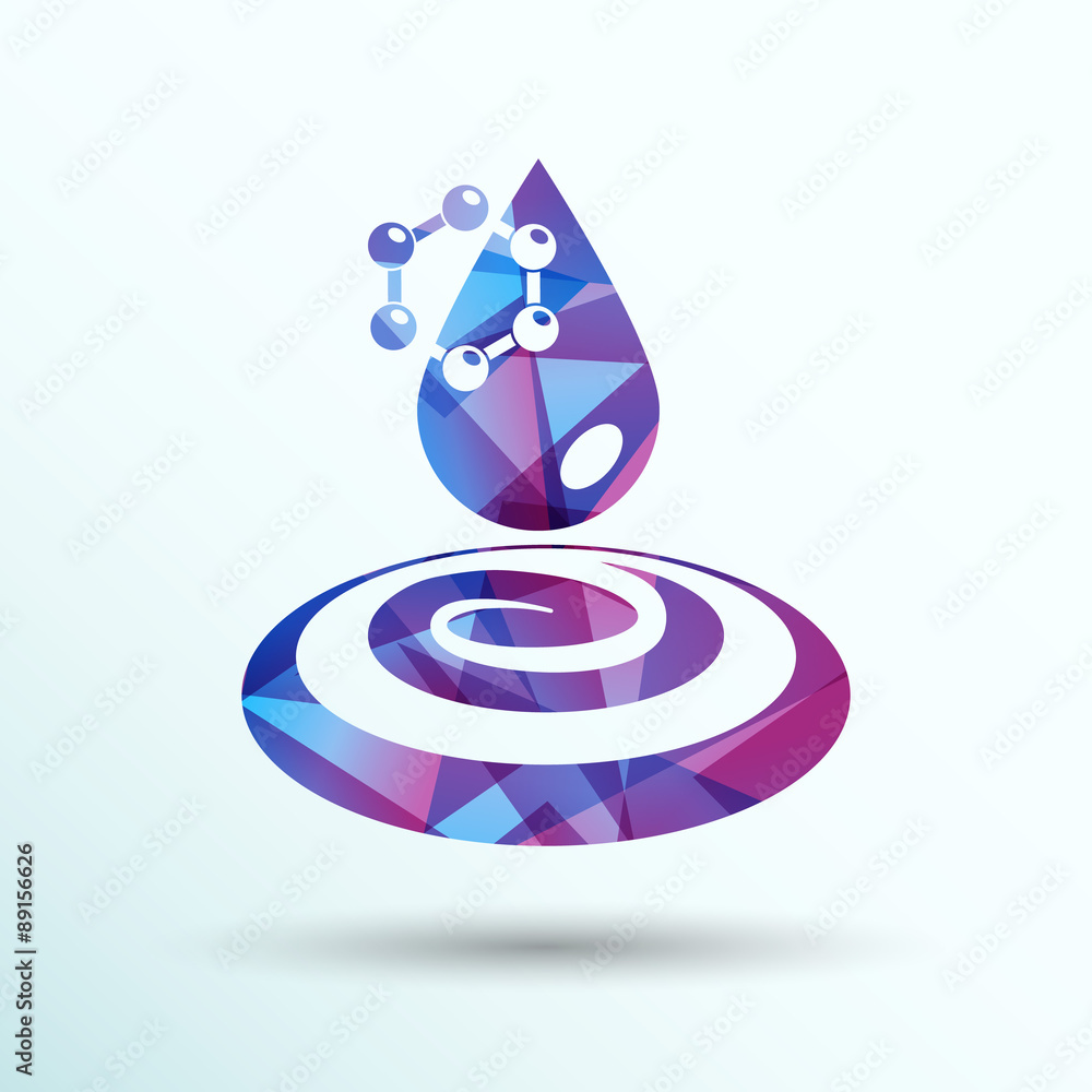 Fototapeta premium molecule water chemistry atom symbol icon