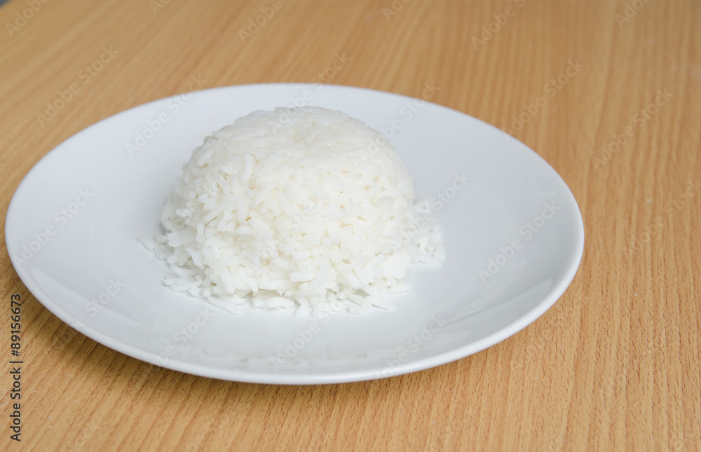  Rice on White Background