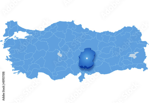 Map of Turkey, Kahramanmaras