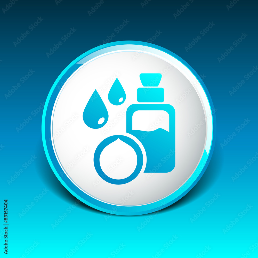 Fototapeta premium Macadamia natural oil, Vector illustration