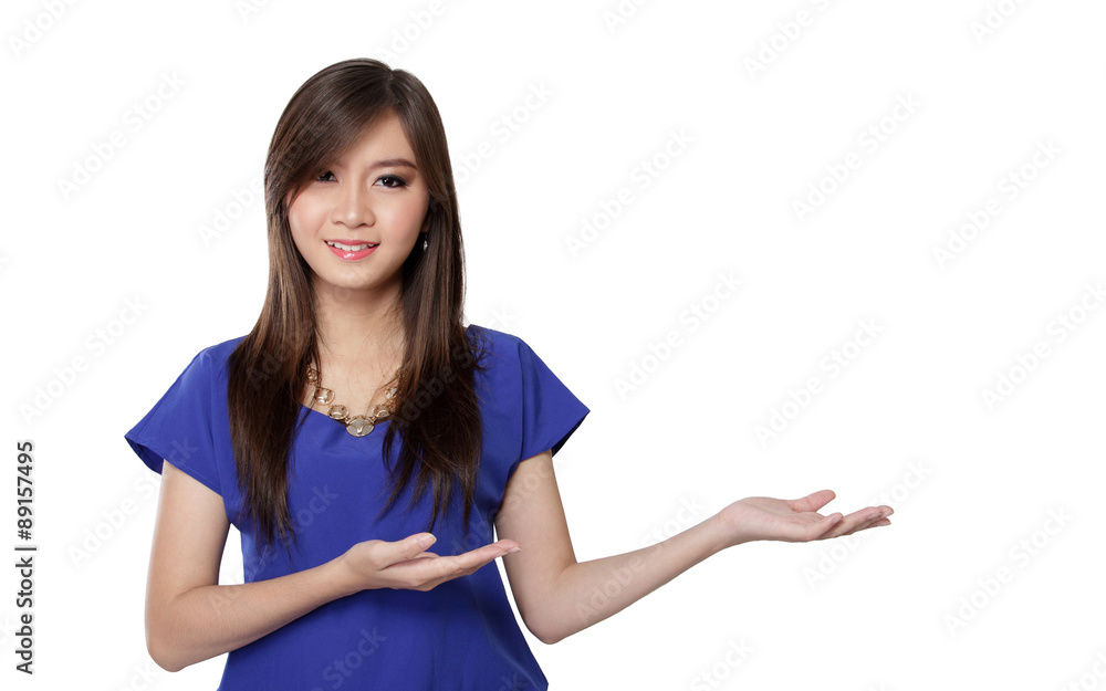 Young Asian girl doing a presentation Young Asian girl doing a presentation