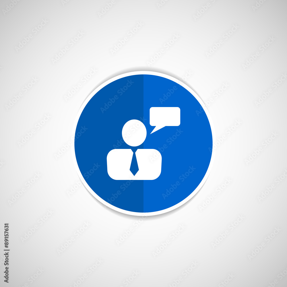 man businessman blank speech bubble icon man businessman blank speech bubble icon