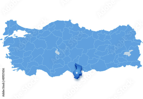 Map of Turkey, Hatay