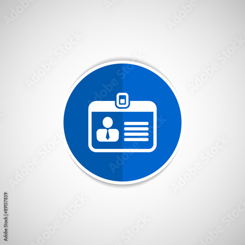 Badge ID icon vector business id badge personal name avatar