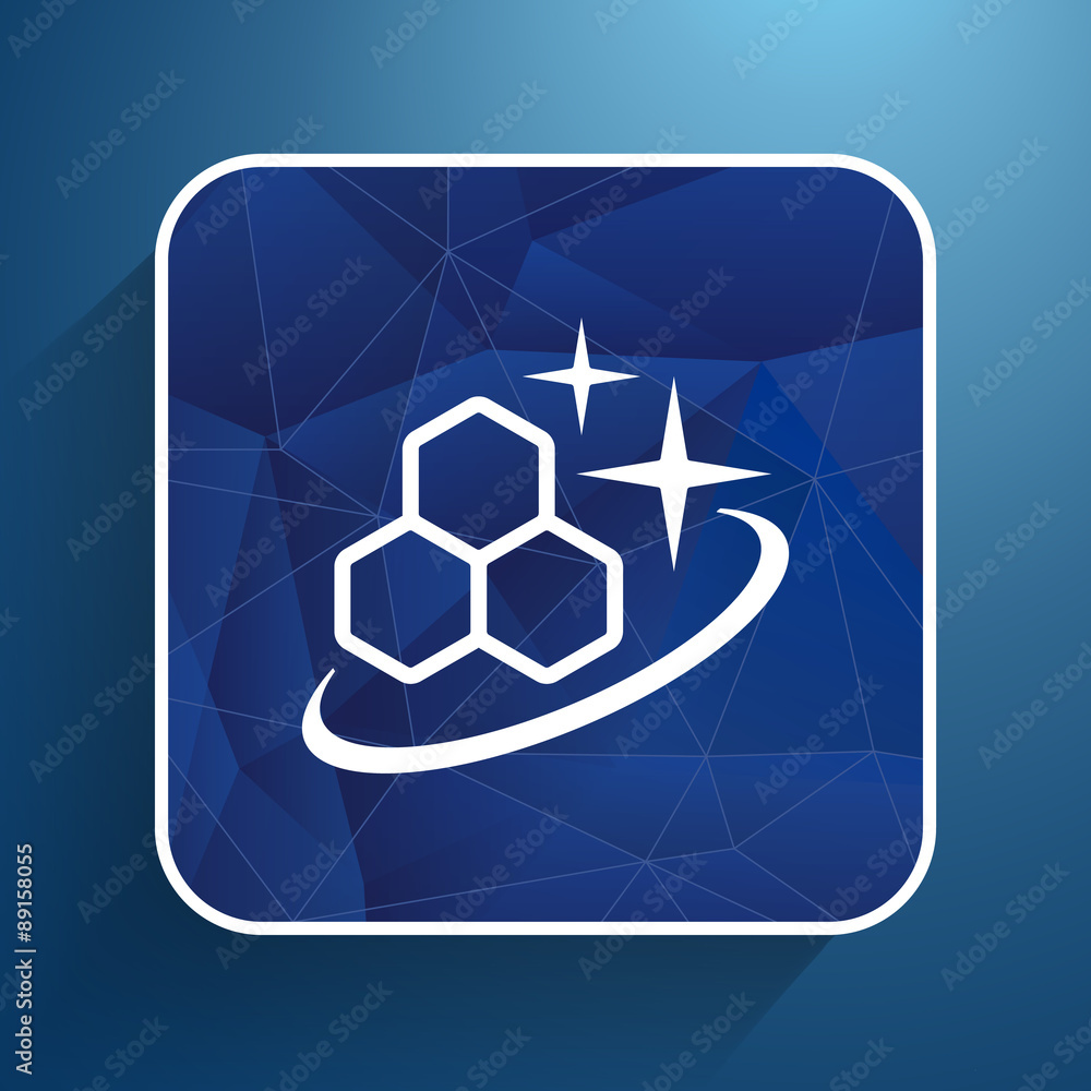 Molecule Icon isolated glossy illustration shiny atom Molecule Icon isolated glossy illustration shiny atom