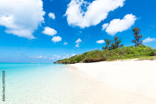 Beautiful sea and the white beach, Okinawa, Japan